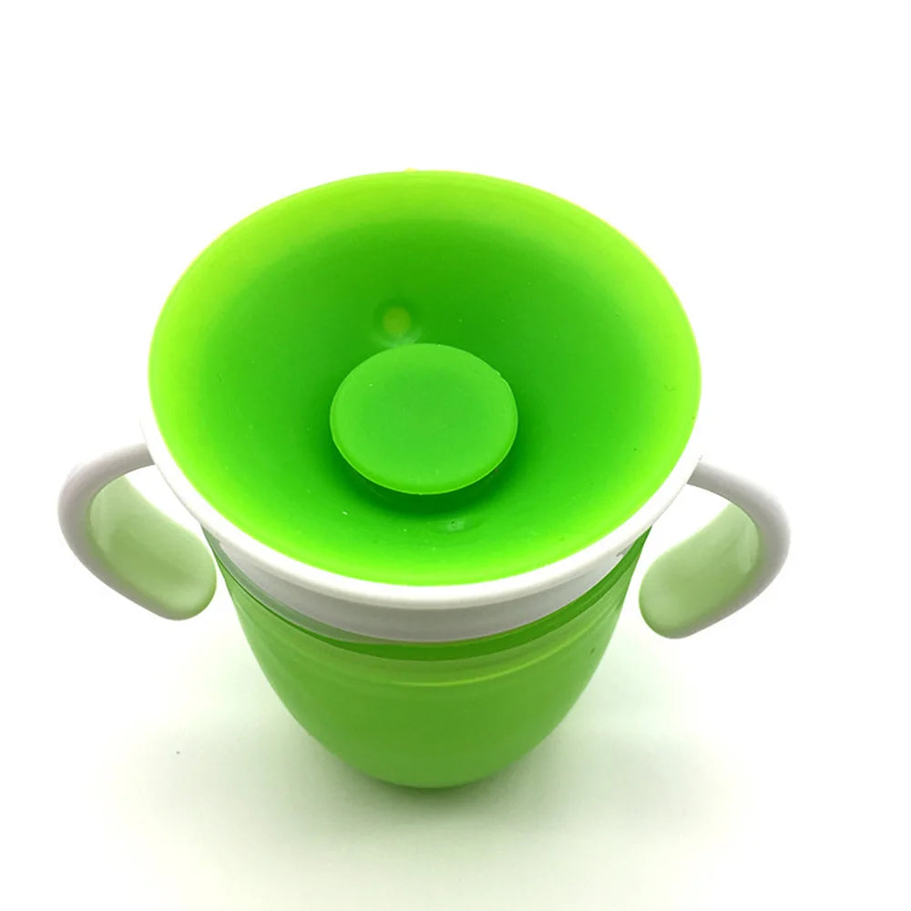 Vaso de Aprendizaje 360° con Doble Asa para Bebé | Tapa Flip | Antiderrame 🍼