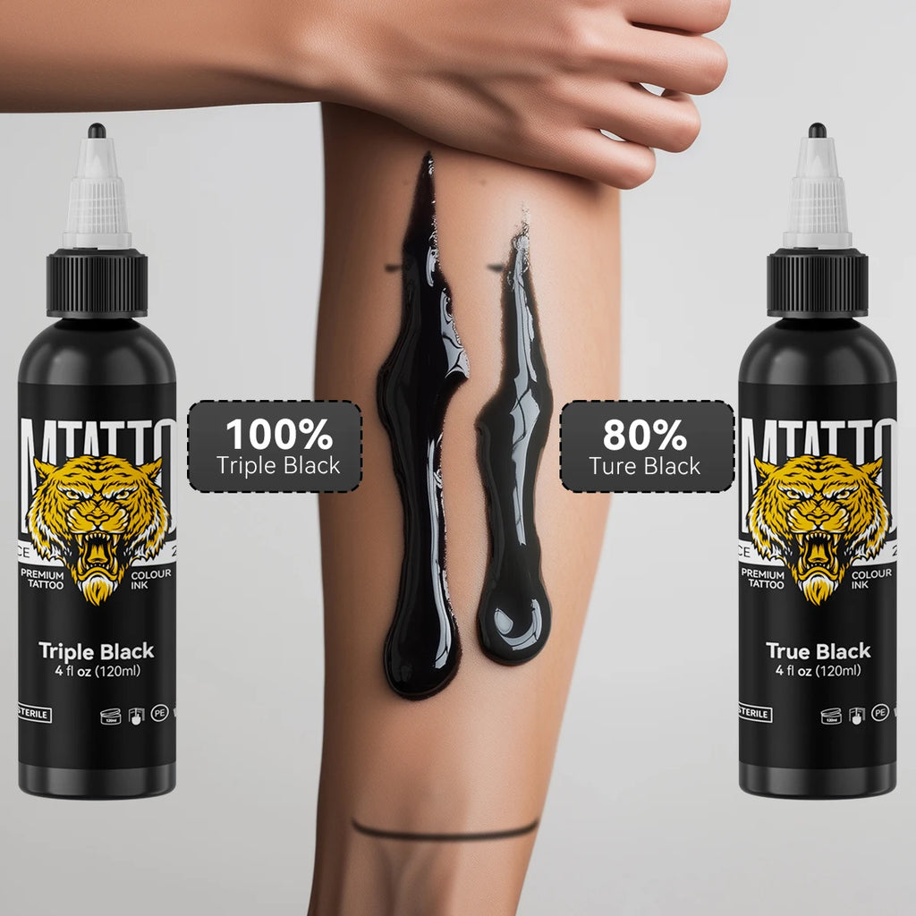 DM 120ml Tattoo Ink Pigment True Black/Triple Black/Brite White Professional Beauty Paints Makeup Tattoo Supplies Semi-permanent