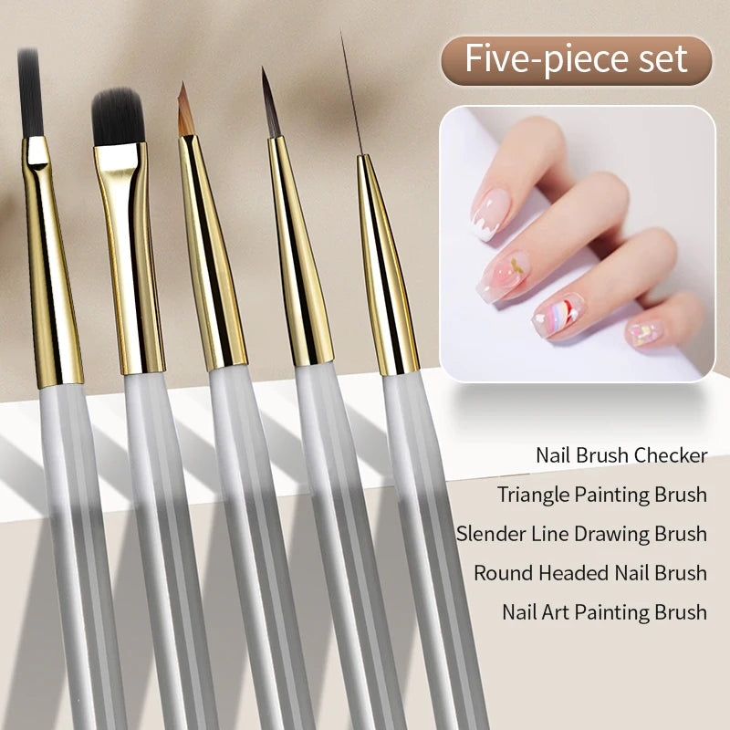 Pincel de Nail Art RSNAIL | Diseños, Líneas y Cuadros | Acrílico DIY Manicure 💅 - Firu Total Sales