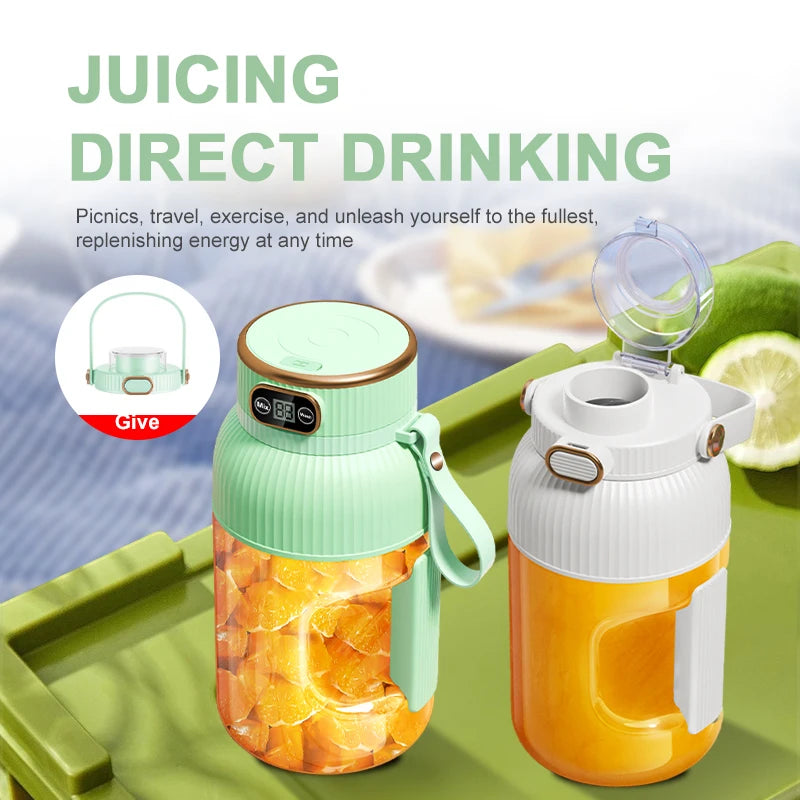 Licuadora Portátil USB 1000ml | Juguera de Frutas Recargable | Smoothies y Jugos