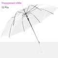 5-12pcs Frosted Transparent 90cm Umbrella Bulk Sets Woman Ultralight Metro Stations Wedding Travel 8 Bones Long Handle Umbrellas
