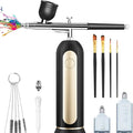 Cordless Airbrush Kit with Compressor For Nail- Portable Handheld Auto Airbrush Gun Set for Makeup Painting Cake De