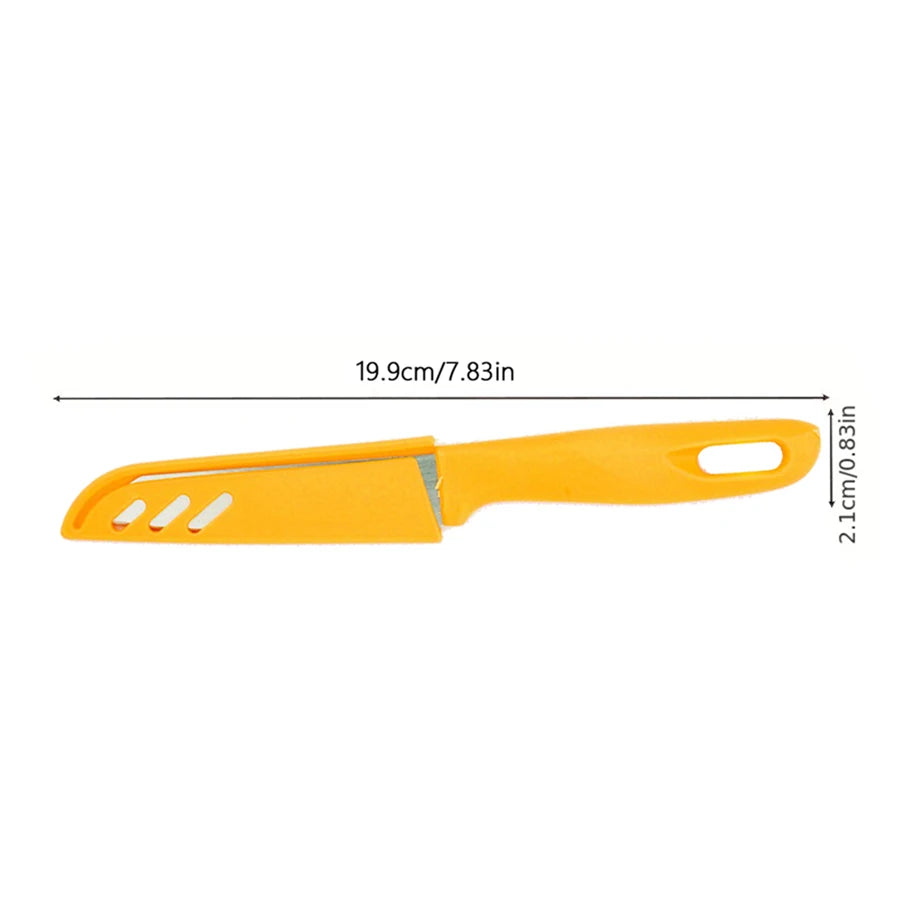 1PC Candy-colored portable fruit knife PP stainless steel thin sharp peeler peel knife kitchen household gadgets