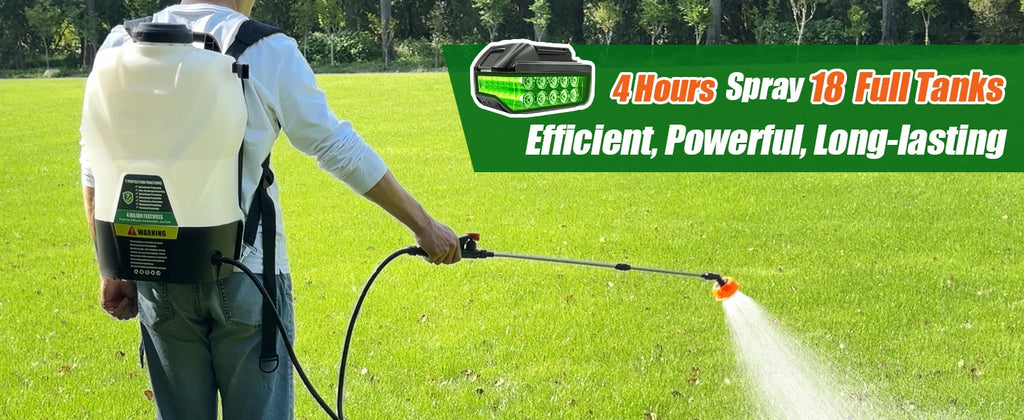 4 Gallon Backpack Sprayer 16L Battery Powered Garden Sprayer 75 PSI Electric Sprayer 2.5Ah Battery&Charger included