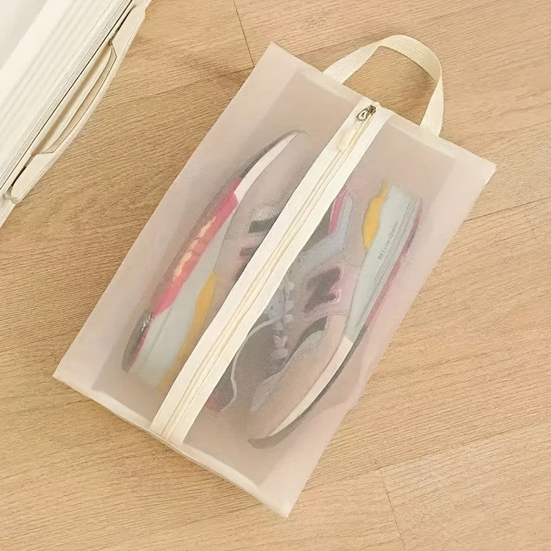 1pc Foldable Breathable Mesh Shoe Bags -Large Capacity Shoe Organizer for Gym, Travel, Beach, Makeup & Toiletries Storage