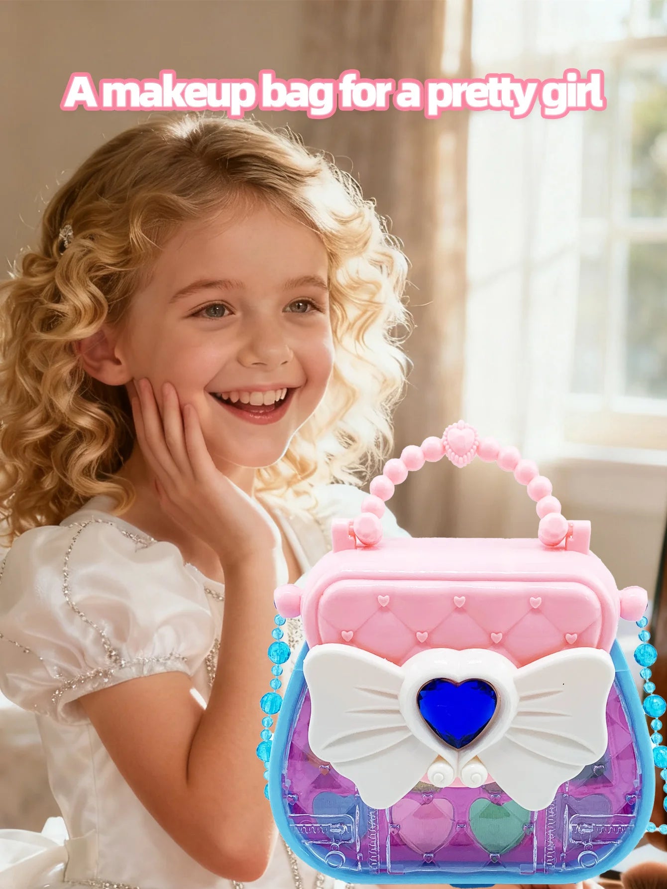 Children's makeup princess makeup box girls' toys makeup set lipstick eyeshadow safe and non-toxic toys birthday Christmas gift