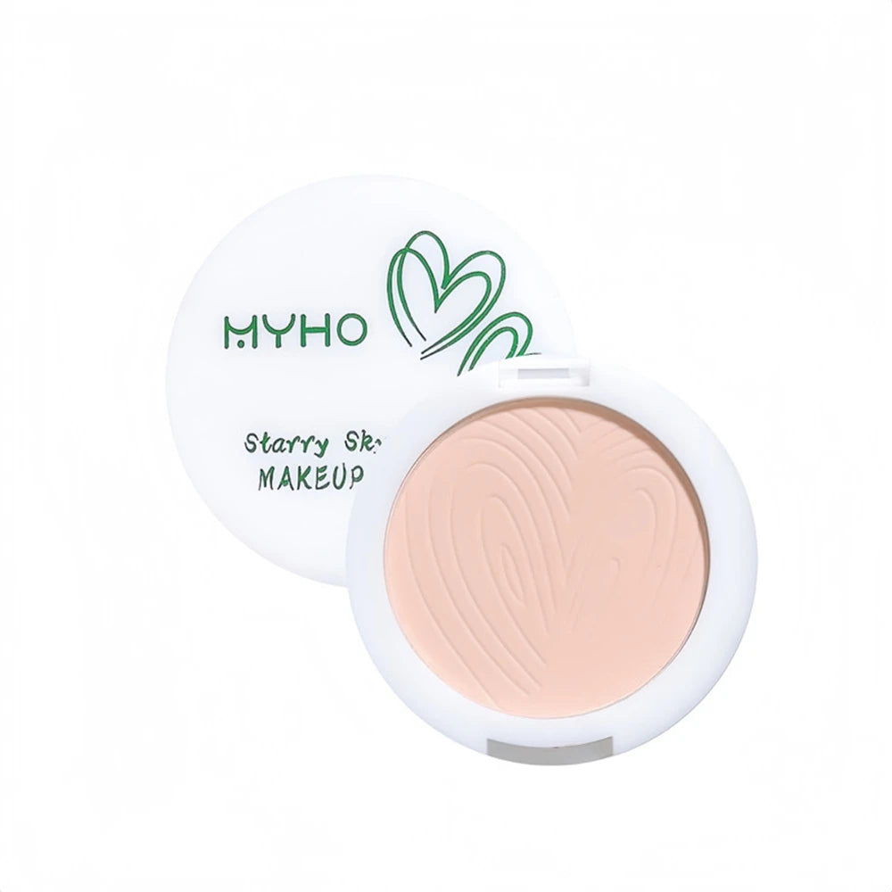 Oil Control Soft Focus Pressed Powder Matte Compact Lasting No Cakey Full Coverage Concealer Face Tightening Air Powder Makeup