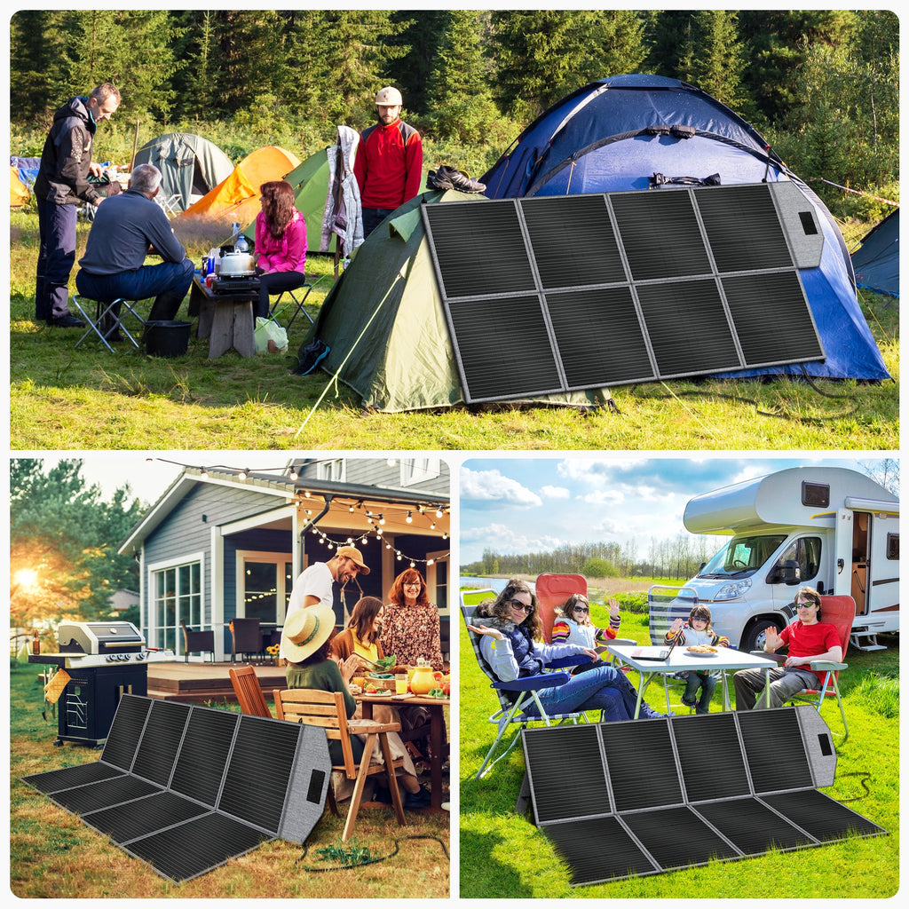 CTOLITY SP400 Portable Solar Panel 400W 41V Flexible Solar Charger Generator IP65 Caming RV Power Stations Camping Off Gird