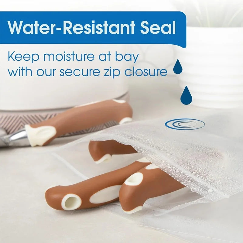 8*12cm 100 PCS,Thickened Plastic Sealed Clear Zip Lock Bags – New PE Material, Waterproof Seal, Heavy-Duty, Universal Packaging