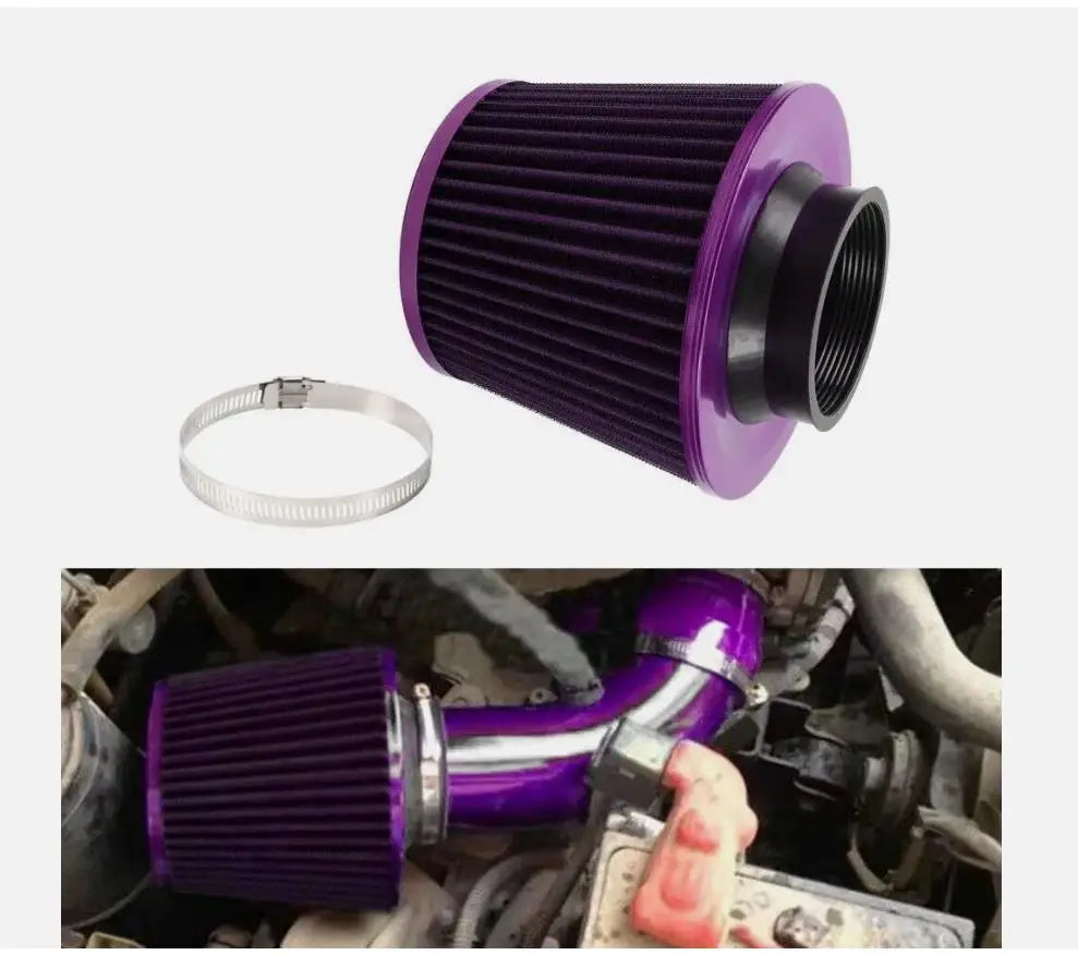 76MM Universal Car Air Filters Vent Filter High Flow Intake Kit Mesh Cone Engine Protector Replacement Auto Accessories 3 Inch