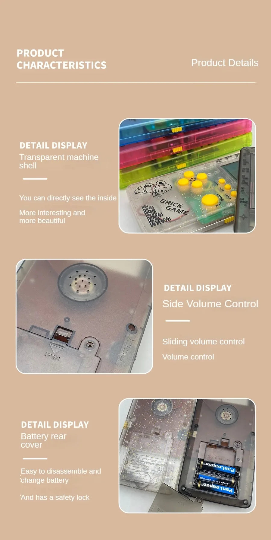 Consola Portátil Retro YTYIN 4.1 Pulgadas | Pantalla Grande | Regalo Niños | Juegos Educativos - Firu Total Sales