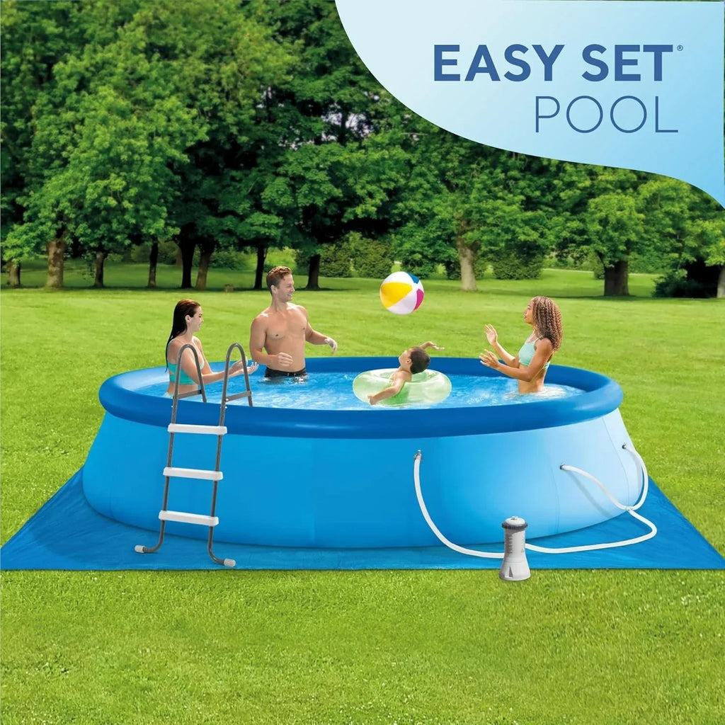 Bestseller26165EH Easy Set Inflatable Swimming Pool Set: 15ft x 42in – Includes 1000 GPH Cartridge Filter Pump – Removable Ladde