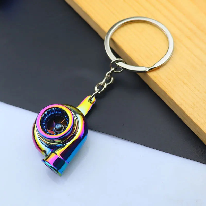 Creative Mini Gear Head Keychain Speed Gearbox Keyring for Car Key Turbo Hub Brake Disc Pendant Shock Absorber Keys Holder Chain