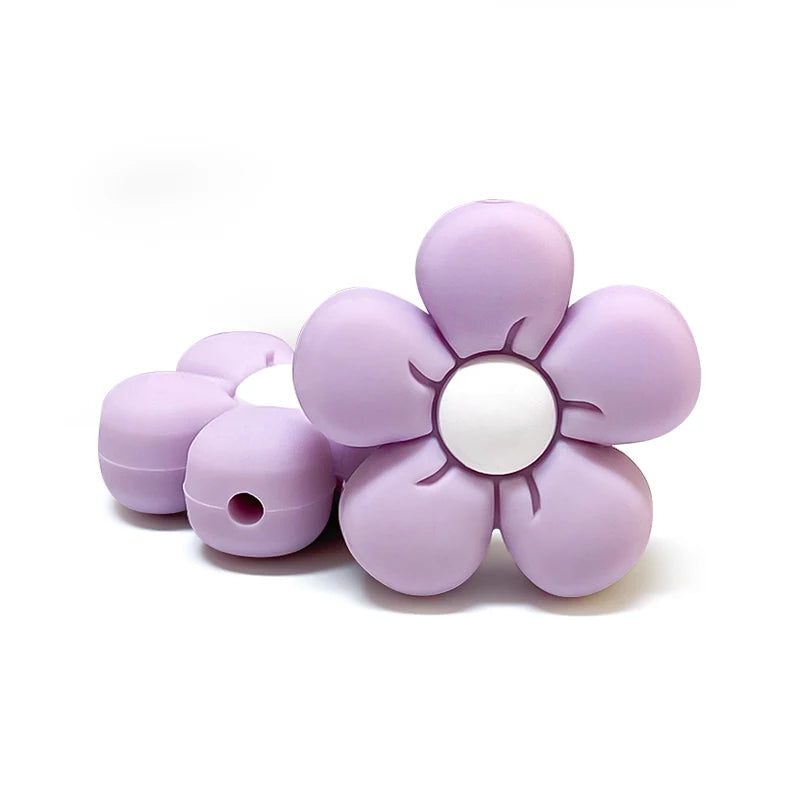 1/3/10pcs Silicone Flower Pacifier Clips Food Grade Teethers For Baby DIY Baby Soother Nursing Pacifier Chain Accessories
