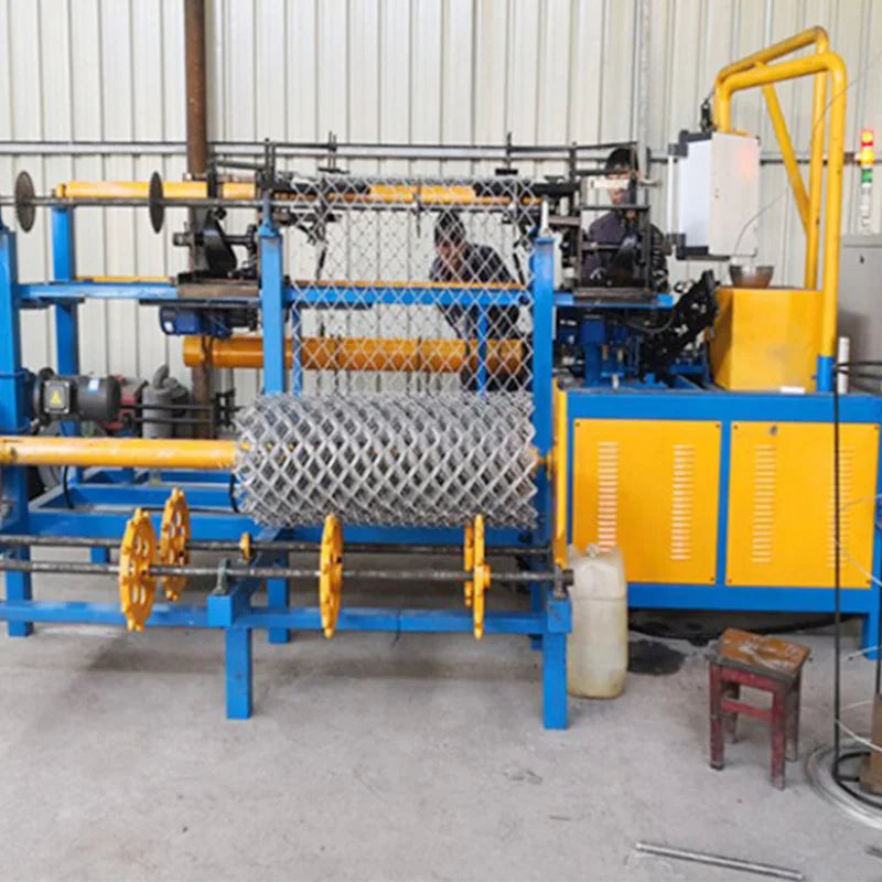Corrosion-Resistant Chain Link Fence Weaving Machine  Full Automatic Double Chain Link Fence Machine Wire Mesh Knitting Machine