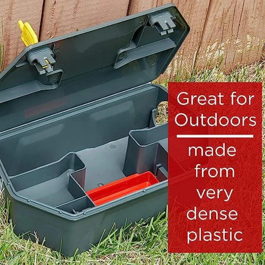 Rat Bait Station Outdoor Rodent Trap with Key Eliminates Rats Fast Keeps and Pets Safe Ideal for Indoor and Outdoor Use 2 Pack