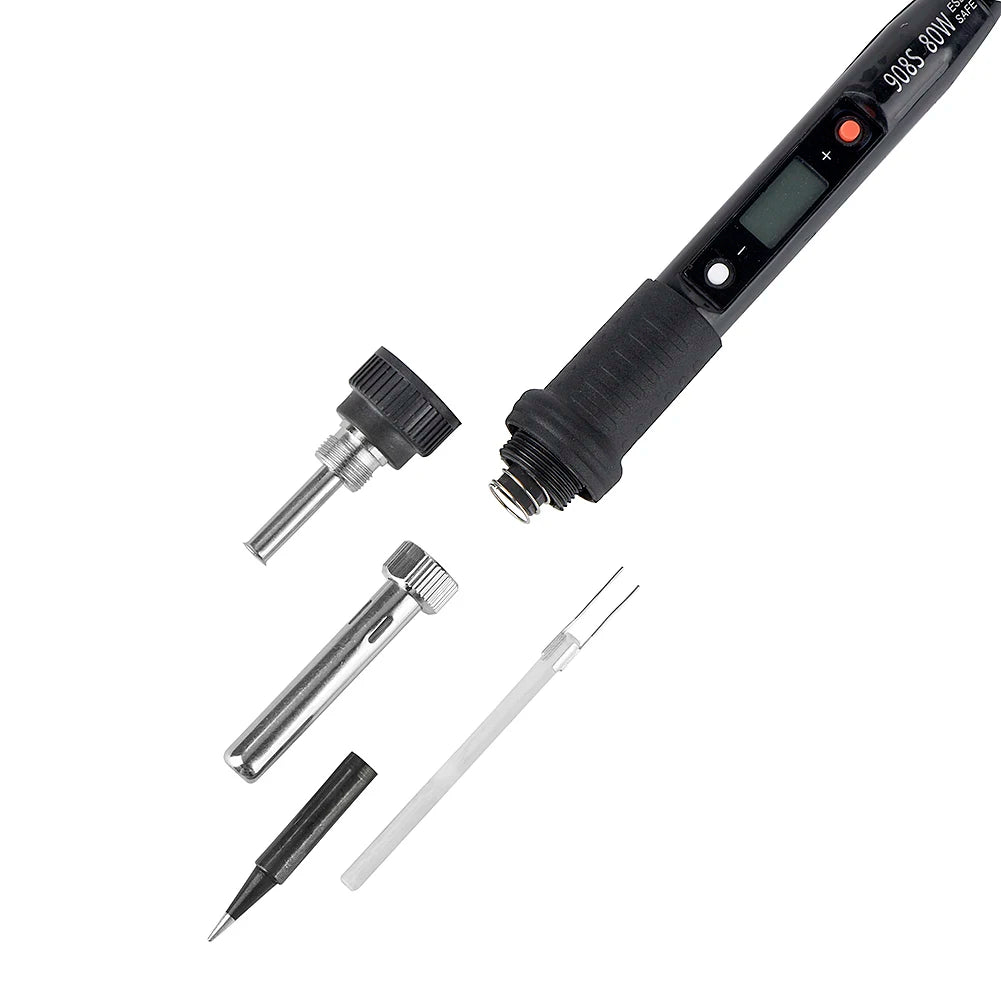 JCD 80W Electric Soldering Iron Kit LCD Display Temperature Adjustable 220V 110V With Solder Paste Iron Tips Welding Tools Set