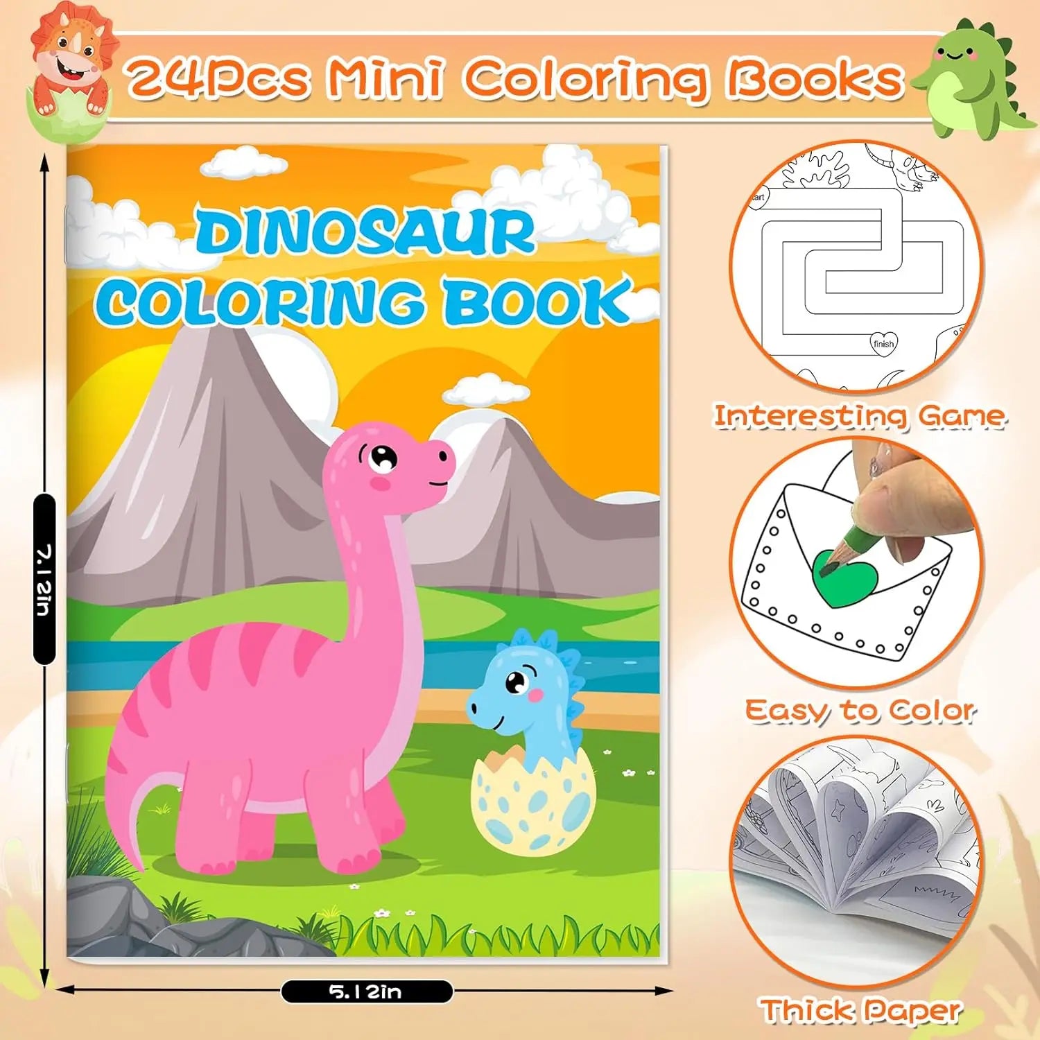 24 Pack Coloring Books for Kids Ages 4-8, Small Coloring Books for Kids Ages 2-4, Kids Birthday Party Favors Bulk Gifts