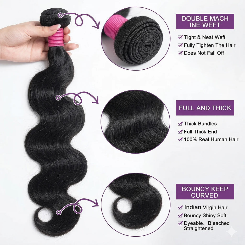 30 40 Inch Body Wave Bundles Human Hair Brazilian Virgin Weave Hair 3 4Pcs Unprocessed 16A Raw Hair Bundles Extensions For Women