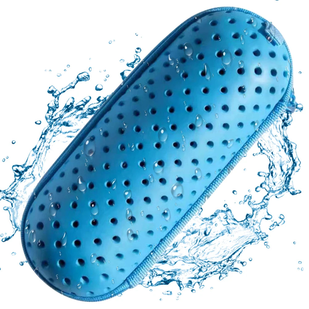 Swim Goggle Case Goggles Protective Case with Clip & Drain Holes Zipper Eyeglasses Case Portable Breathable for Outdoor Swimming