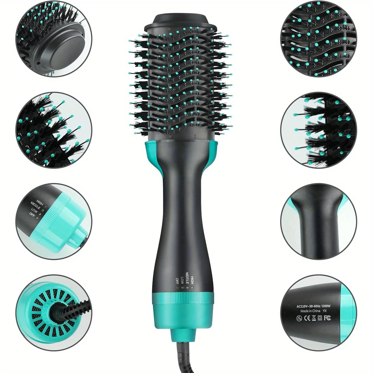 BLUTOOL Secadora Cepillo 4 en 1 | Ion Negativo | Reduce Frizz | Volumen 💇