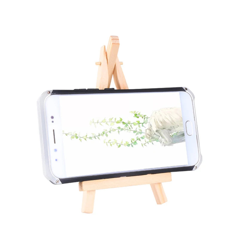 5 pcs Mini Wooden Easel for Mobile Phone Holders,Folding Desktop Display,Triangle Bracket,Drawing Board,Art Supplies