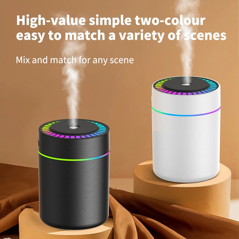 Difusor Aromaterapia 180ml | Humidificador LED 7 Colores | Auto y Hogar 🌿