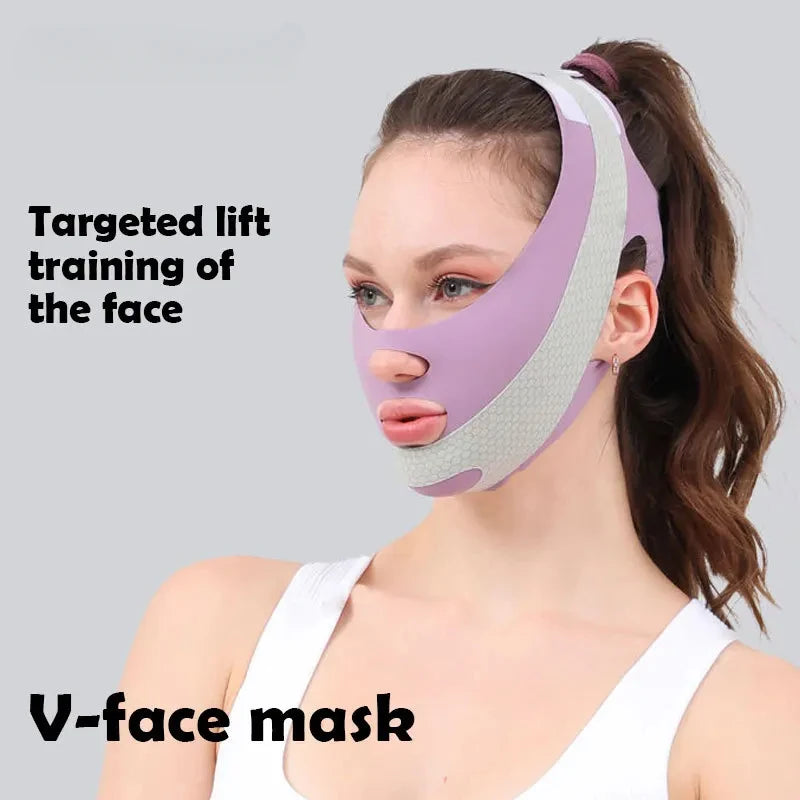 Banda Reductora Facial V-Shape | Reductor Doble Mentón | Lifting y Adelgazamiento | Cómoda para Dormir - Firu Total Sales