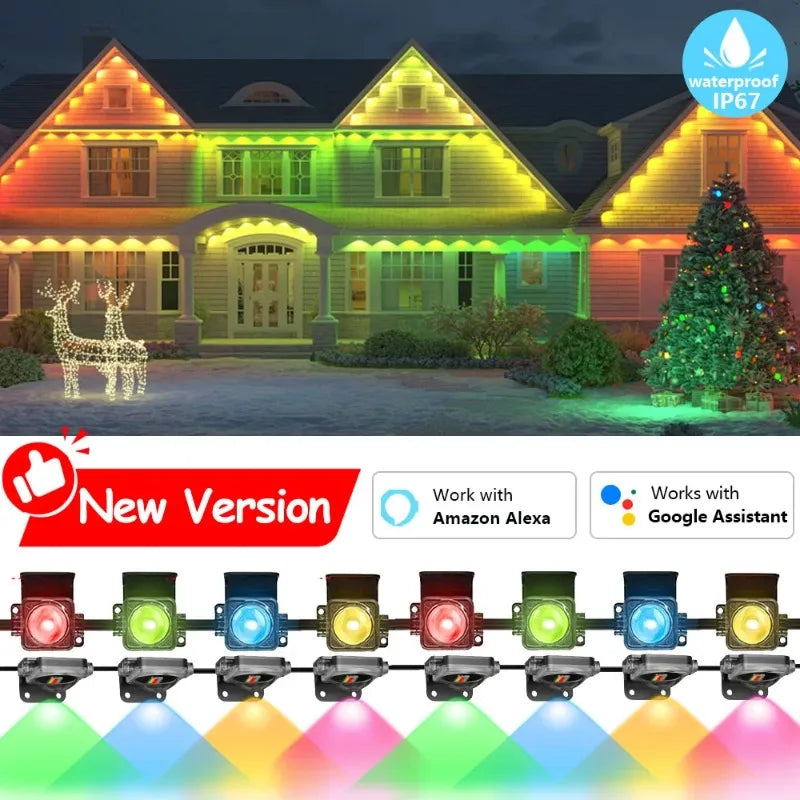 Luces Alero Exterior Permanentes RGB MIMIRGB | App Control | IP67 | Modo Musical | Halloween y Fiestas - Firu Total Sales