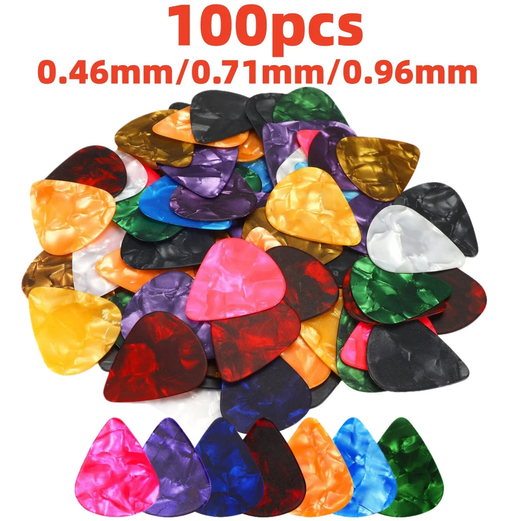 100pcs Púas de Guitarra Miwayer | Colores Mixtos | Acústica y Eléctrica | 0.46-0.96mm 🎸