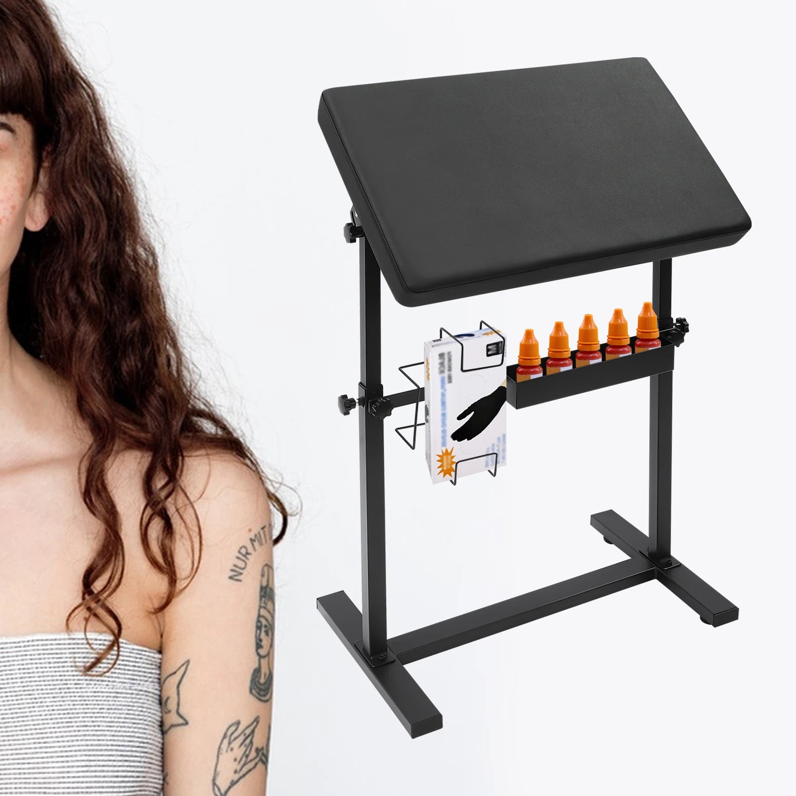 Tattoo Armrest Stand Strong Structure Height Adjustable Armrest Bracket With Non-slip Feet For Tattooing The Arm, Hand, Wrist