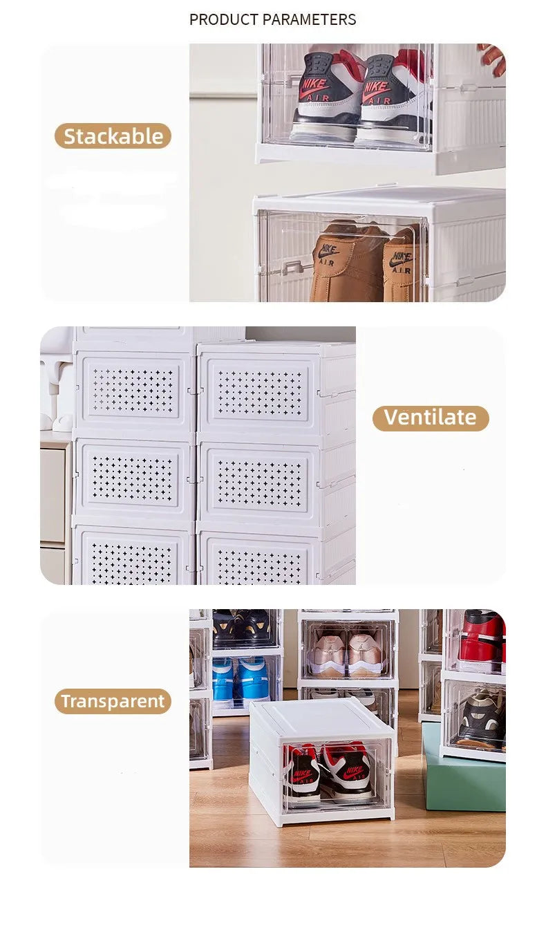Cajas Apilables para Zapatos 6 Niveles | Transparentes | Organizador Antipolvo