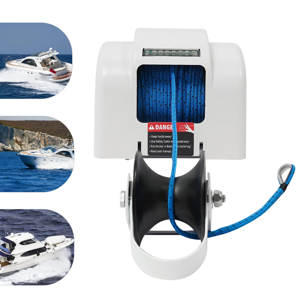 45LBS/25LBS Boat Electric Anchor Winch 12V Marine Saltwater Boat Windlass Kit w/ Remote Control & Bracket for Anchoring Dropping