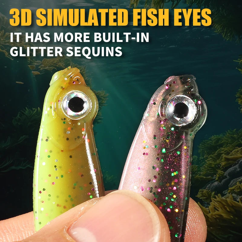 Supercontinent Shad Cola-T Silicona | 5cm/7cm | Swimbait Wobbler | Pesca Mar, Lago y Río - Firu Total Sales