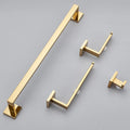 Brushed GoldBathroom Hardware Set Kit Accessories Wall Shelf Towel Bar Rack Rail Robe Hanger Toilet Brush Roll Paper Holder Dish