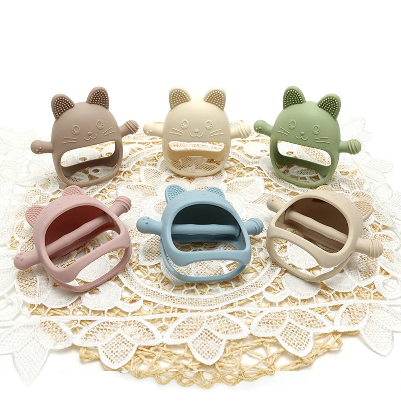 Baby Silicone Glove Teether — Food Grade | Newborn Dental Care | BPA Free
