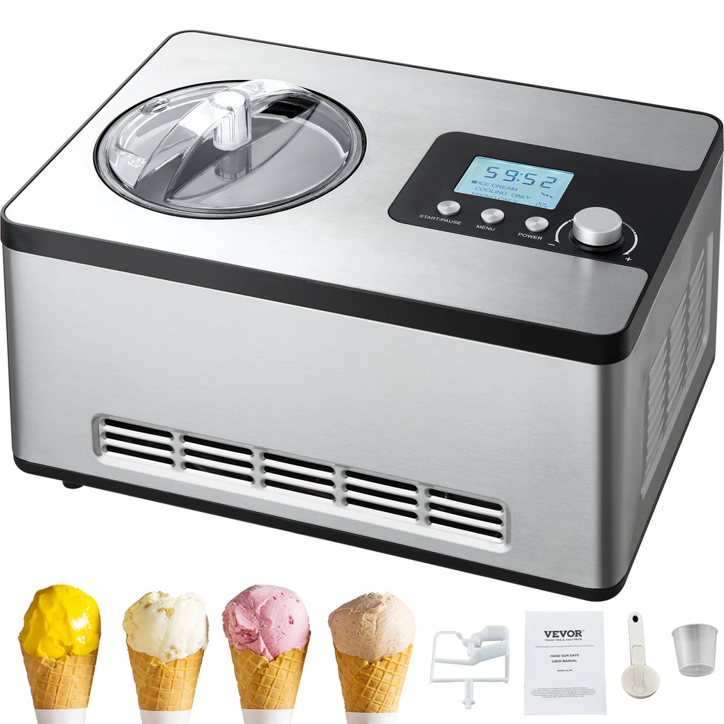 Máquina de Helados Eléctrica SucceBuy 2Qt | Compresor Integrado | Sin Pre-congelar 🍦