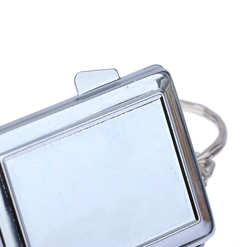 Round Heart Oval Square Shape Double Sided Cosmetic Mirror Metal Folding Keychain Makeup Mini Mirror