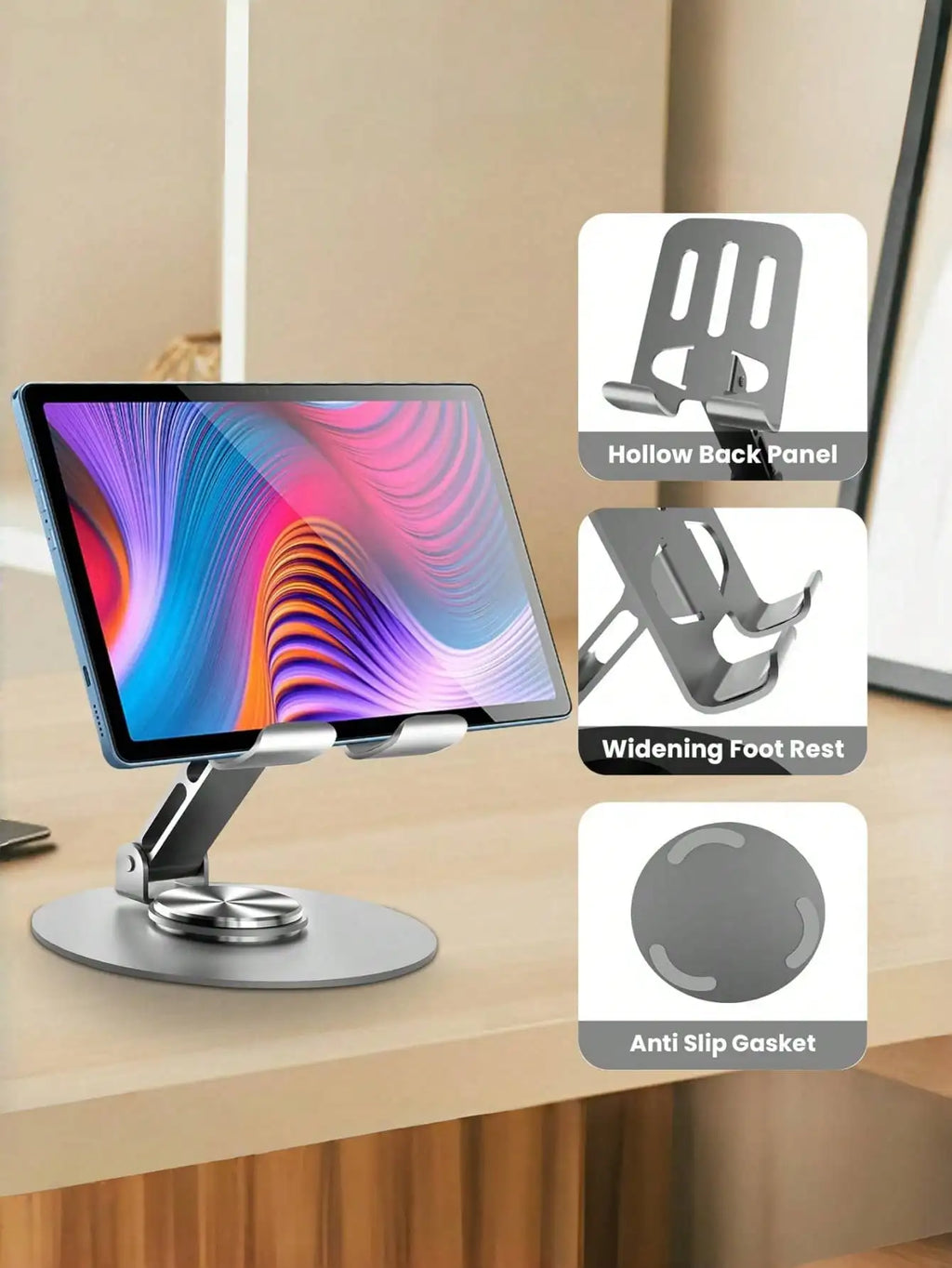 Adjustable & Foldable Ergonomic Polycarbonate Phone Stand, Suitable For Daily Office Use, Sturdy & Portable, Multi-Angle Viewing