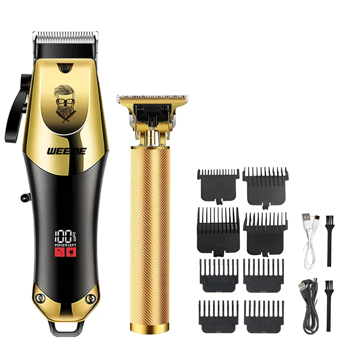 Cordless Electric Hair Cutting Machine Vintage Hair Clipper Portable Shaver Barber USB Fast Charging Hair Trimmer For Hairdresse - Firu Total Sales