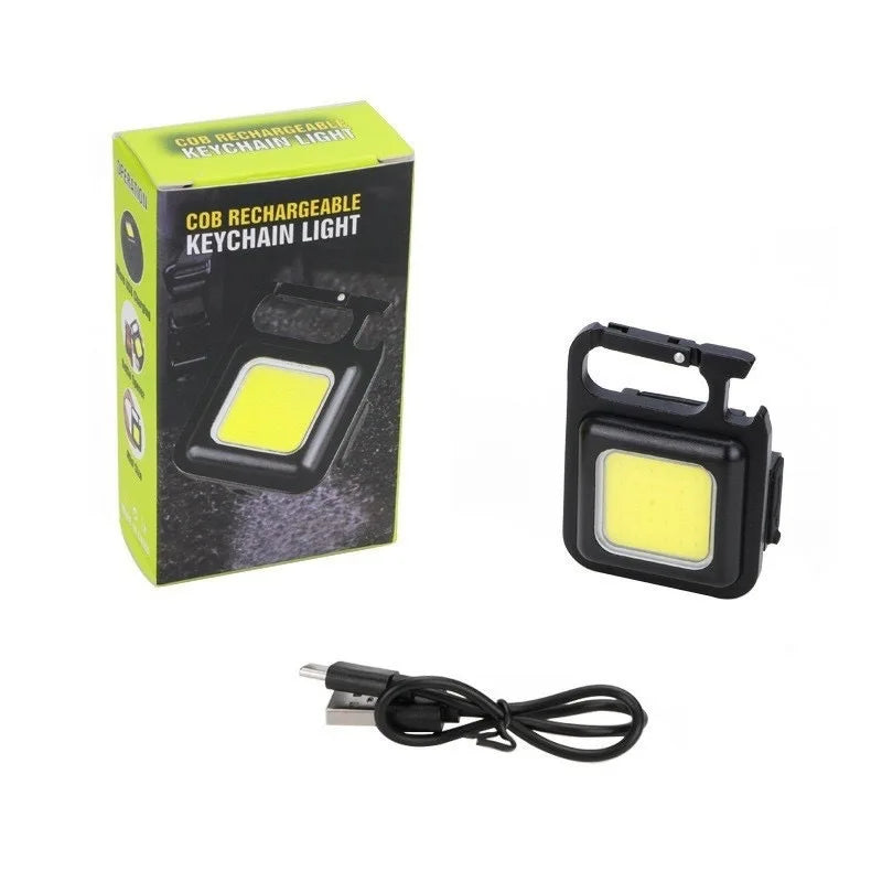 COB LED Mini Flashlight Super Bright Key Chain Light Outdoor Emergency Camping Flashlight Bag Accessories Key Ring Wholesale