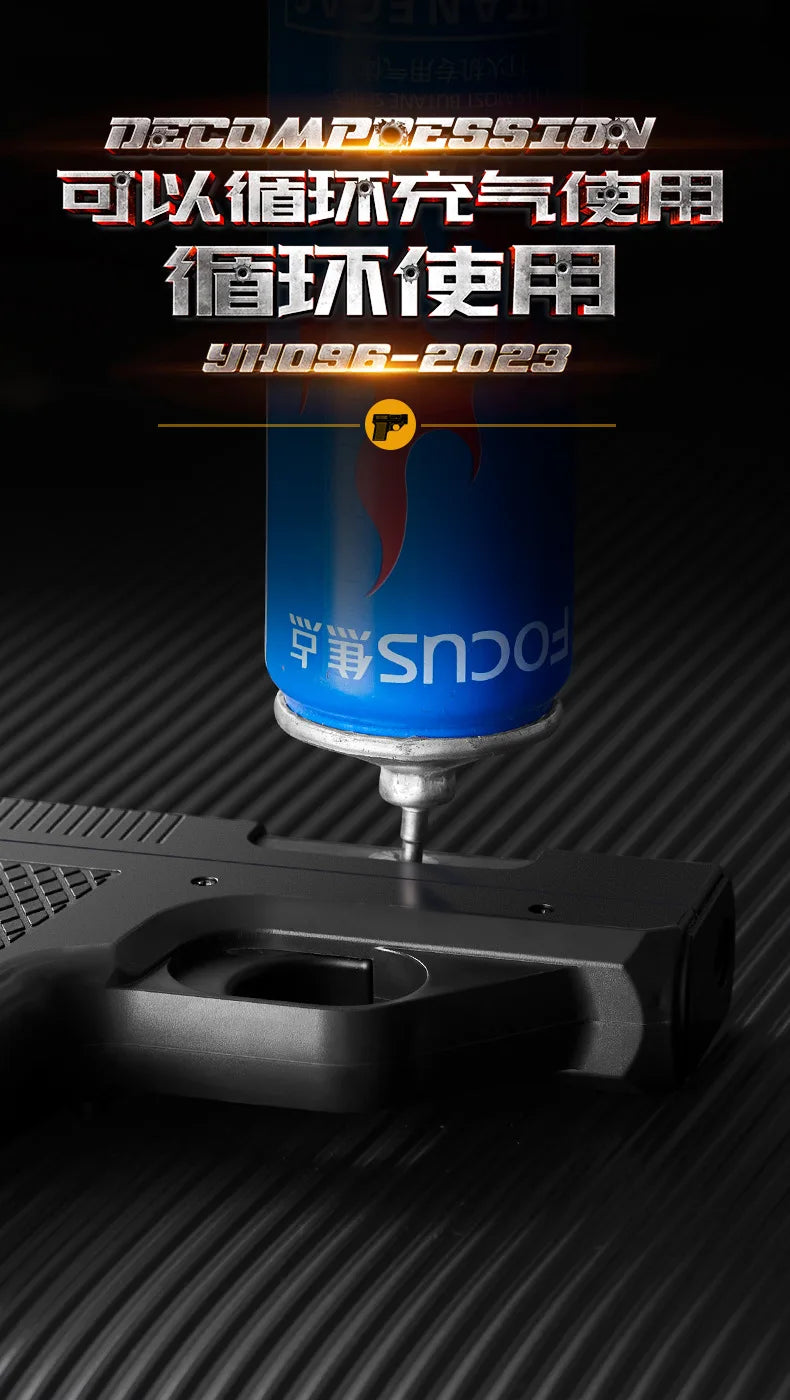 Plastic Clip Gun Type Butane Gas Lighter Three Capacity Cigarette Holder Windproof Jet Blue Flame Lighters Men's Gifts (NO GAS)