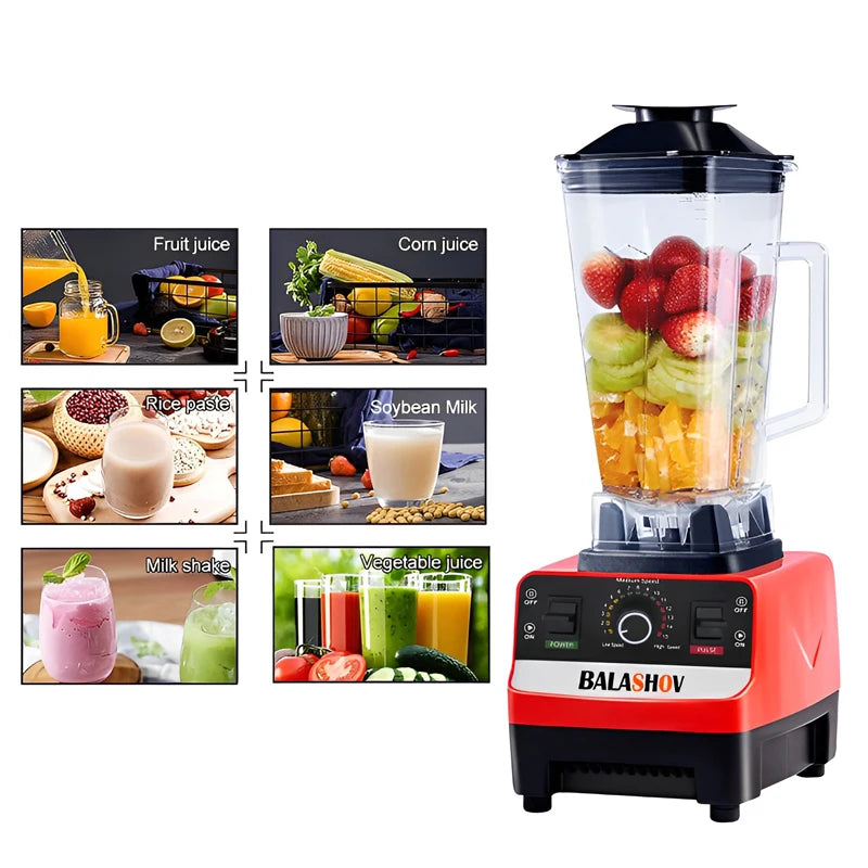 Licuadora Comercial 2000W | Procesador de Alimentos | Smoothies y Hielo | Sin BPA