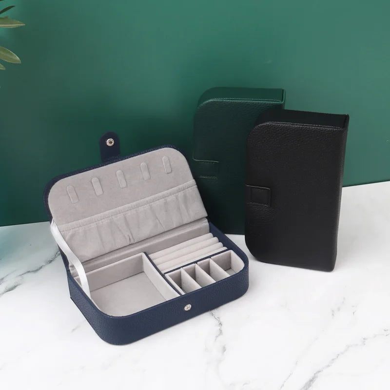 2024 Portable Jewelry Box Jewelry Organizer Display Travel Jewelry Case Boxes Button Leather Storage Chenille Jewelers Joyero