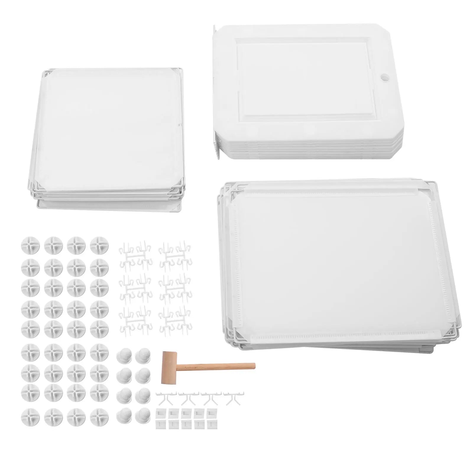 CNCEST Portable Shoe Rack 36 Pair Shoe DIY Storage Shelf Organizer Plastic Shoe Cabinet with Doors for Entryway