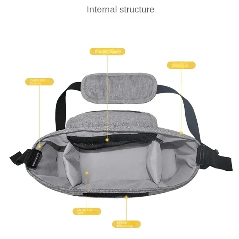 Bolsa Organizadora para Cochecito | Gran Capacidad | Portabiberones y Accesorios Bebé