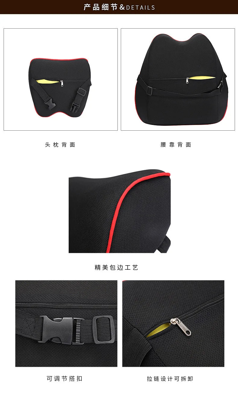 Car Neck Headrest Pillow Car Accessories Cushion Auto Seat Head Support Neck Protector Automobiles Seat Neck Rest Memory Cotton