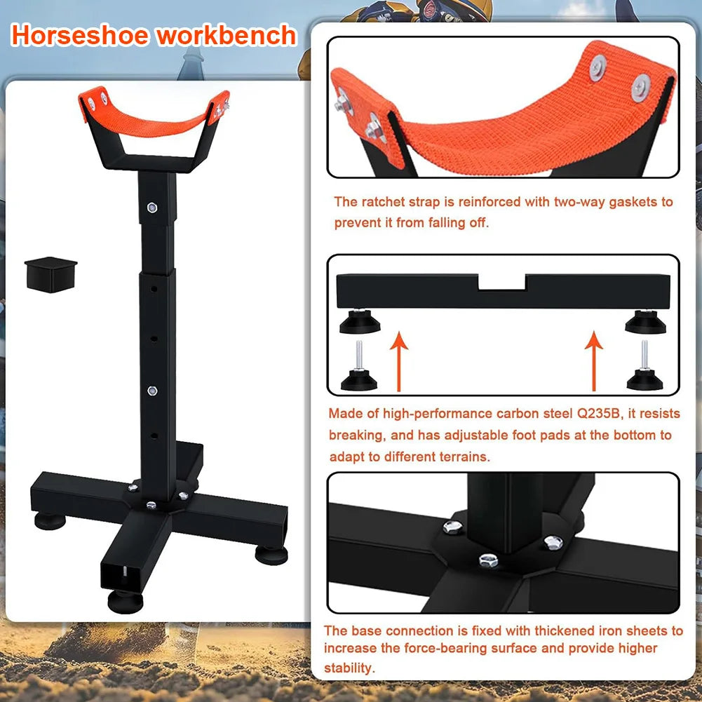 Soporte Ajustable para Herrador de Caballos | Instrumento Veterinario | Casco 🐎