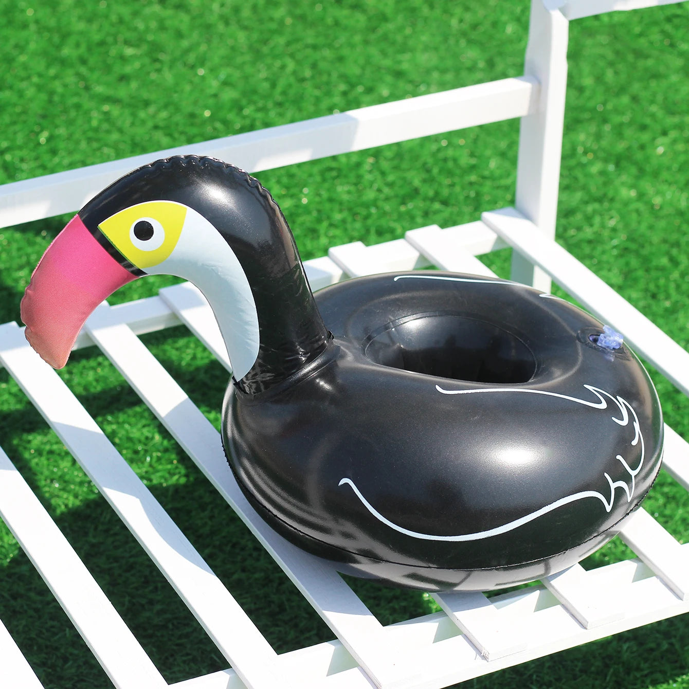 3/6/12PCS Floating Cup Holder Inflatable Swimming Pool Drink Cup Stand Cooler Table Party Supplies for Pool Beach Swimming