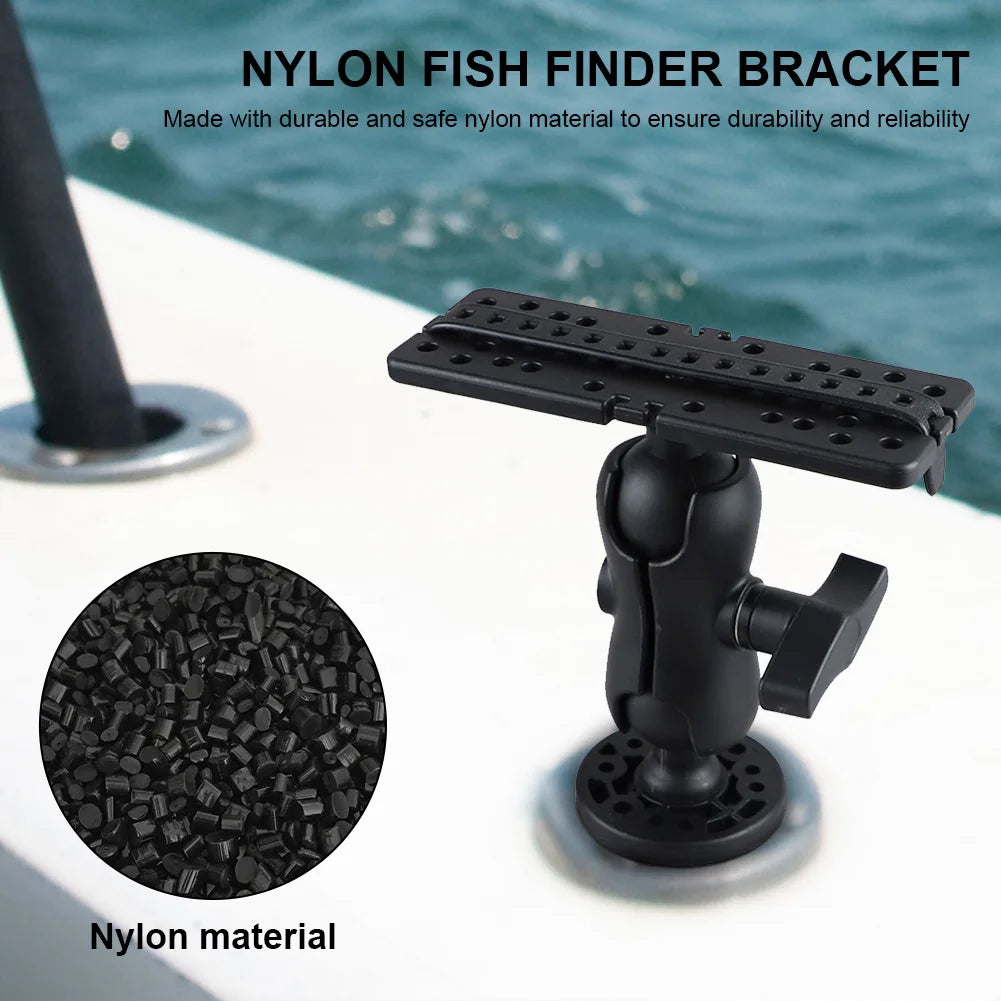 Fish Finder Mount Base Wear Resist 360 Degree Swivel Fish Finder Rack Universal Fishfinder Supporter for Marine Boat Kayak